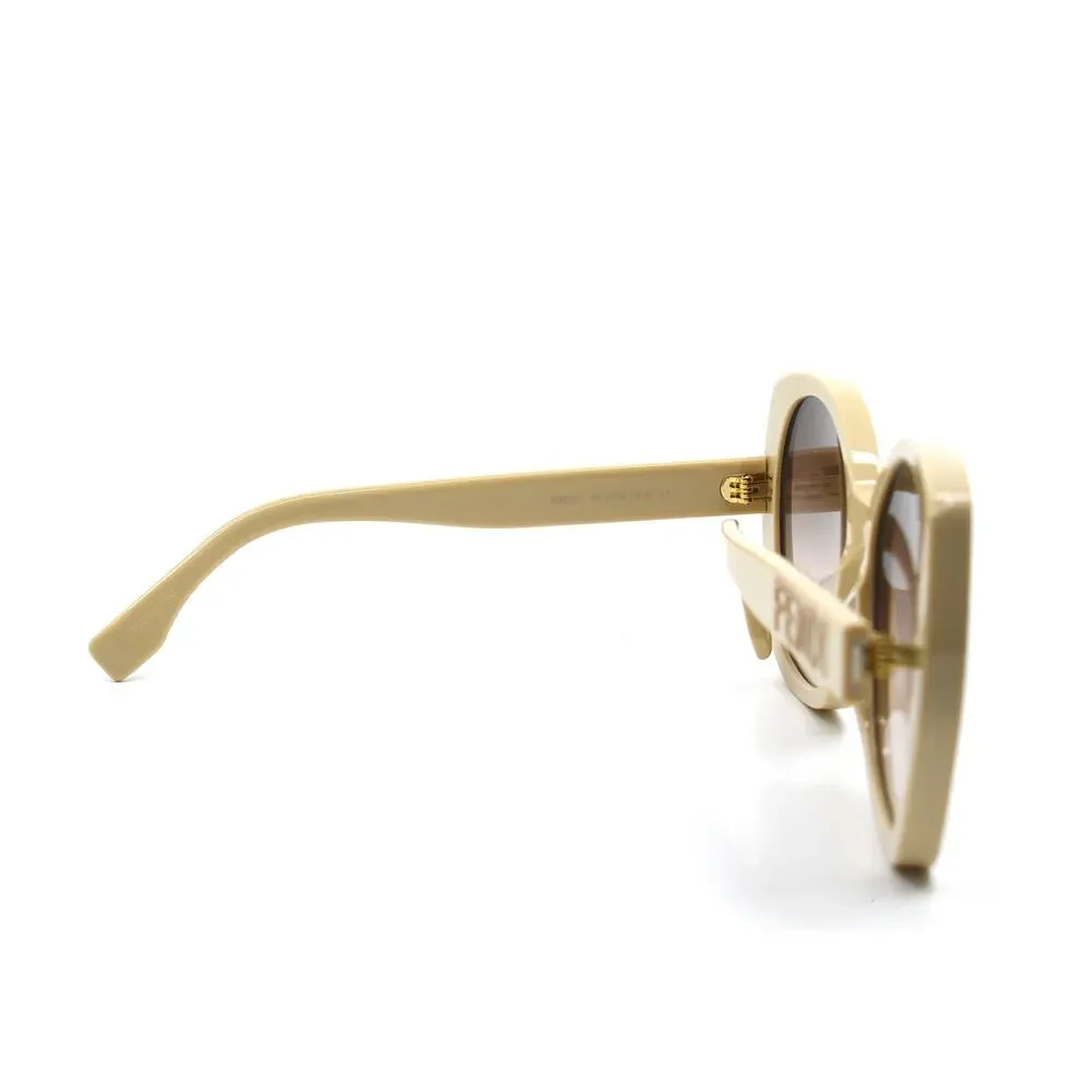 NEW FENDI FE40112I 57F SHINY BEIGE BROWN GRADIENT AUTHENTIC SUNGLASSES - Picture 10 of 12